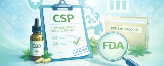 Educational illustration showing the compassionate special permit process for CBD under Philippine regulatory oversight